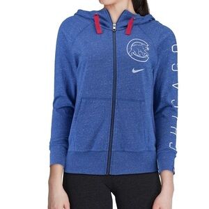 Chicago cubs vintage style zipper hoodie